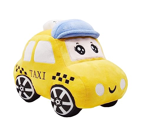 YONLIT Soft Plush Taxi Stuffed Car Toy Super Cute Yellow Truck Plushie Excellent Gifts for Kids or Birthday Party 106 Inches Taxi - Image 5