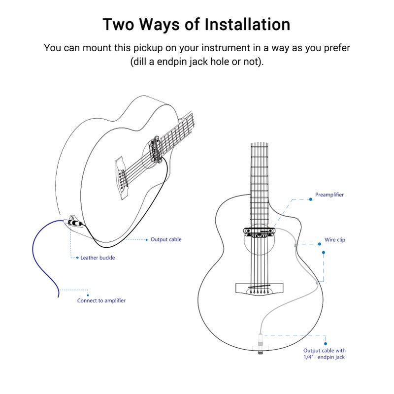 X0 Guitar Pickup Preamp Soundhole Pickup with Volume& Tone Control Musical Instrument Accessories for Acoustic Guitar - Image 2