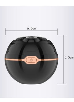 SYOSI Mini Rotary Shaver for Men, Alloy Body and Magnetic Shaving Head, USB C Rechargeable, Cordless Portable Electric Razor with Travel Case , Ideal Gift for a Close and Convenient Shave, Black  - Image 2