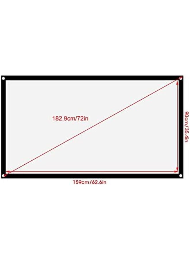 ZJchaotniafwp6ry 13 Projector Screen Indoor 16 9 Thickened Non Crease Soft White Projection Screen - Image 3