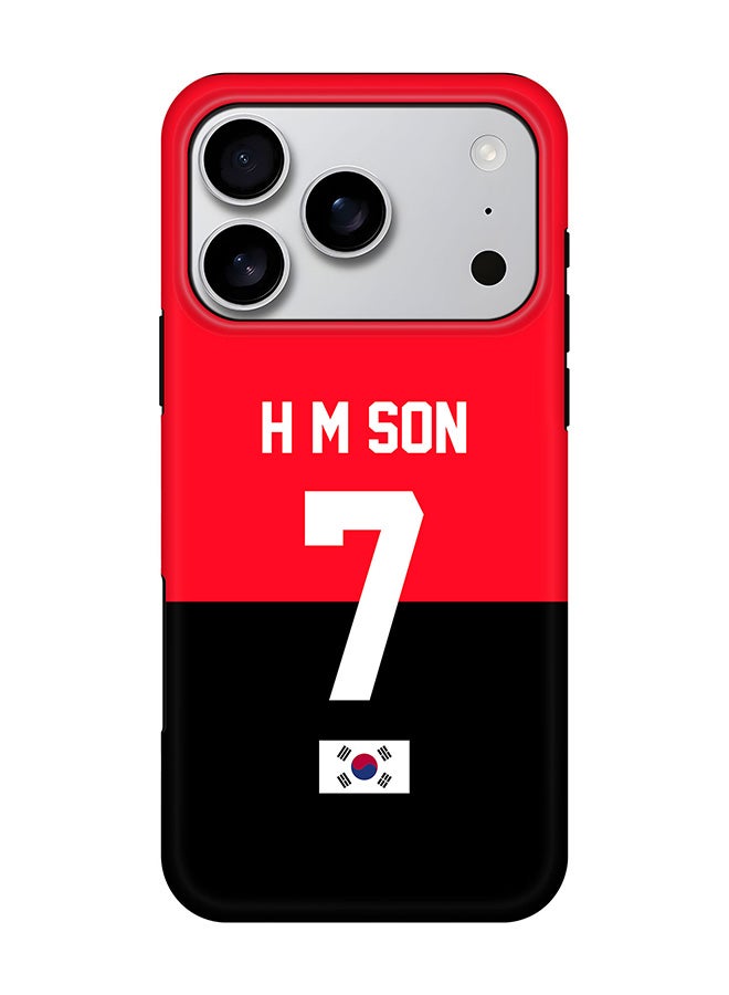Stylizedd Tough Pro Magnetic Case for iPhone 17 Pro, Dual Layer hybrid PC + TPU Mobile Cover Matte - Football - South Korea - H M Son - Image 1
