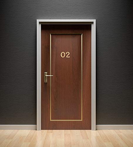 eSplanade 4" Brass House Hotel Door Number Plaque Sticky Numeric Numerical Digit 0-9 (2(two)) - Image 4