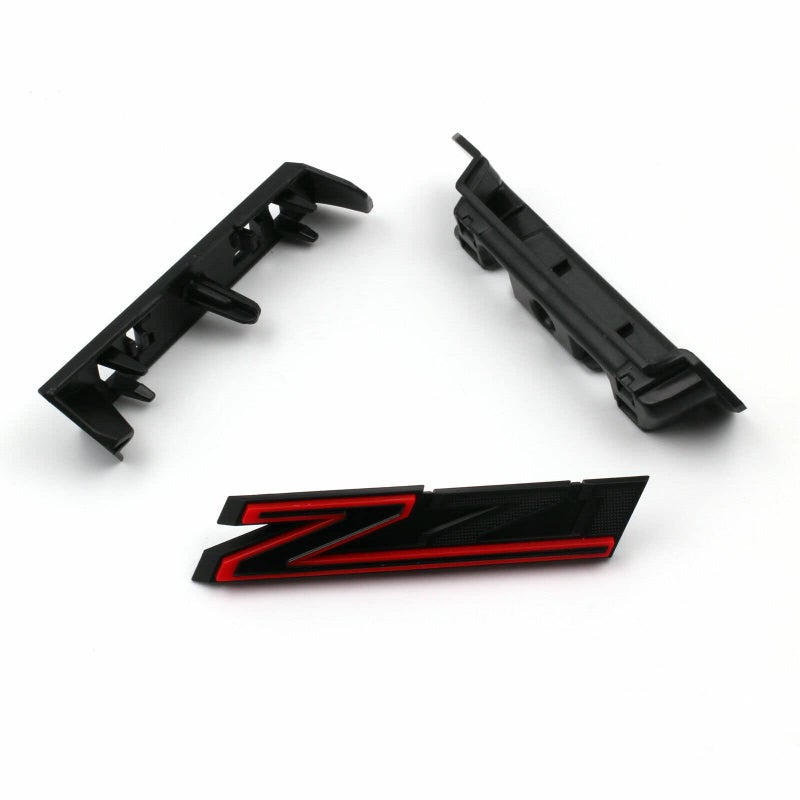 1Pc 20192023 Z71 Front Grille Emblem 3D Fender Badge Grill Replacement for New Generation Silverado 1500 84384428 OEM Black Red