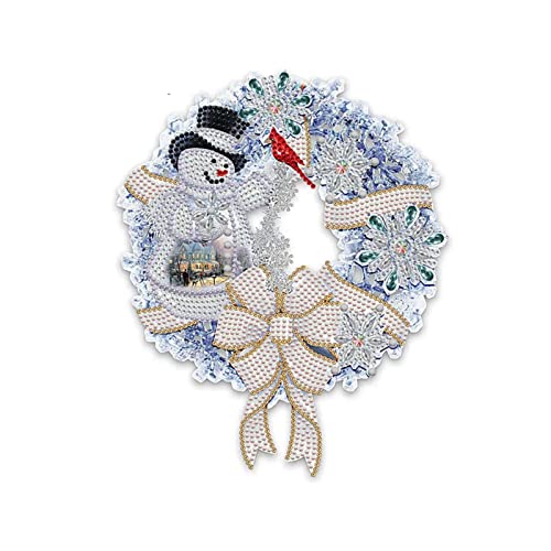 KTHOFCY 5D DIY Diamond Painting Kits for Adults Kids, Christmas Garland Full Drill Embroidery Cross Stitch Crystal Rhinestone Paintings Pictures Arts Wall Decor Painting Dots Kits 15.7X11.8 in - Image 1