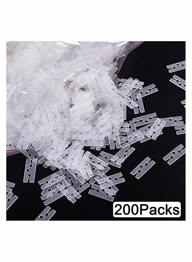 Loquat 200 Pieces Balloon Clips Clear Plastic H Shape Tie Easy Sealing Balloons for Wedding Party Birthday Decoration - Image 1