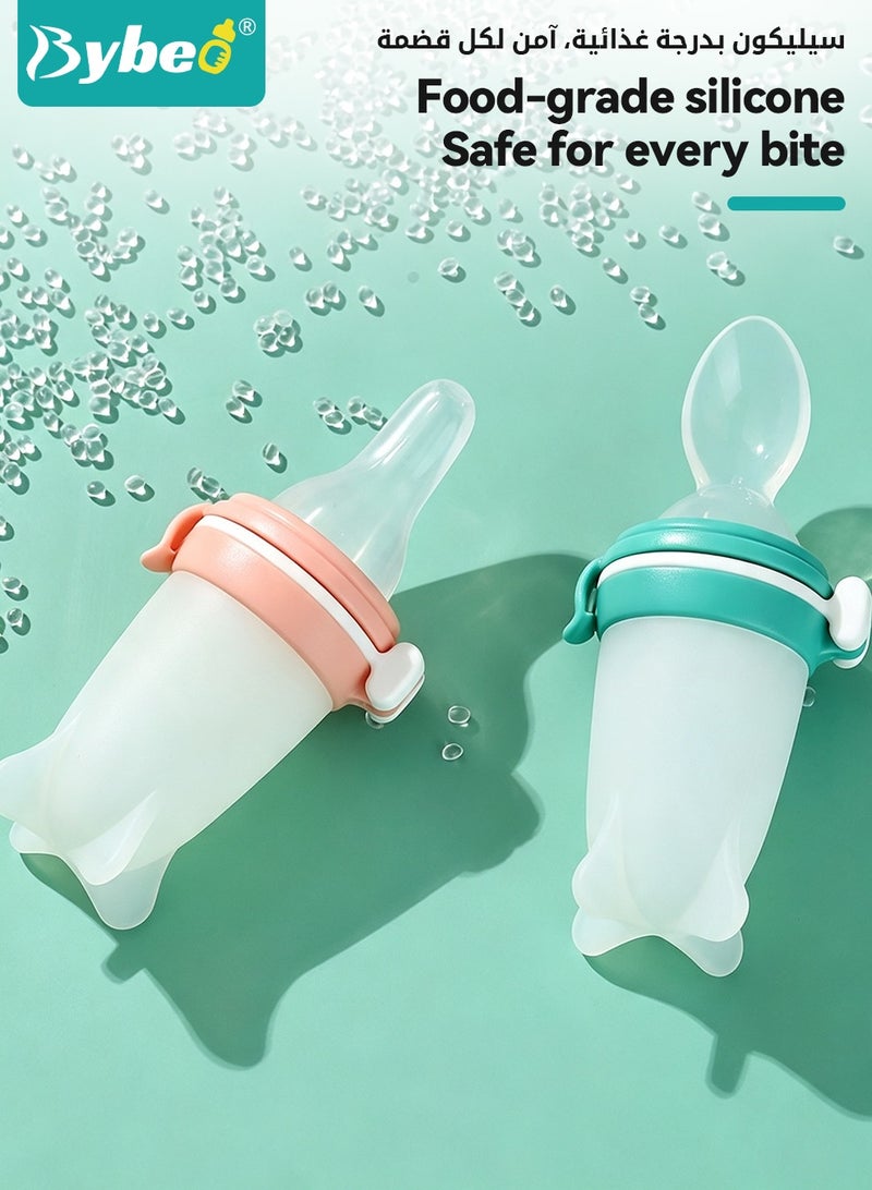 Bybeo 3-in-1 Baby Food Feeder With Feeding Spoon, Fruit Feeder Pacifier and Medicine Dropper,  Infant Feeding Set For Newborns Toddlers and Kids, Food Grade Silicone BPA-Free - Image 4