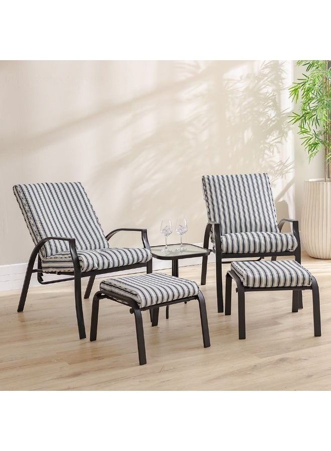 DANUBE HOME Citrus 1 + 2 Seater Balcony Set |Table And Chairs Set | All Weather 3 Piece Bistro Set With Coffee Table | Modern Design Furniture For Outdoor Garden  - Brown - Image 1