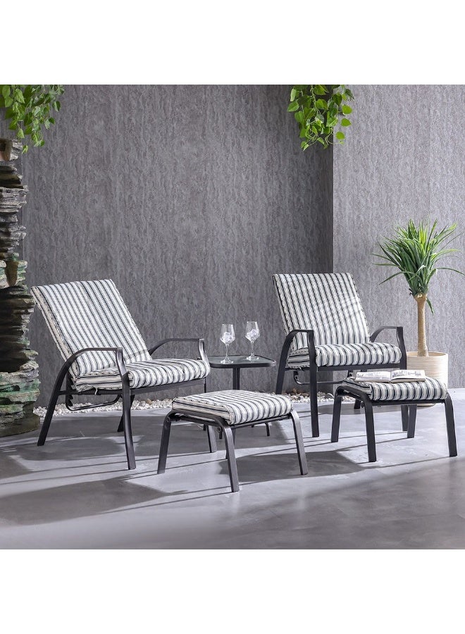 DANUBE HOME Citrus 1 + 2 Seater Balcony Set |Table And Chairs Set | All Weather 3 Piece Bistro Set With Coffee Table | Modern Design Furniture For Outdoor Garden  - Brown - Image 2