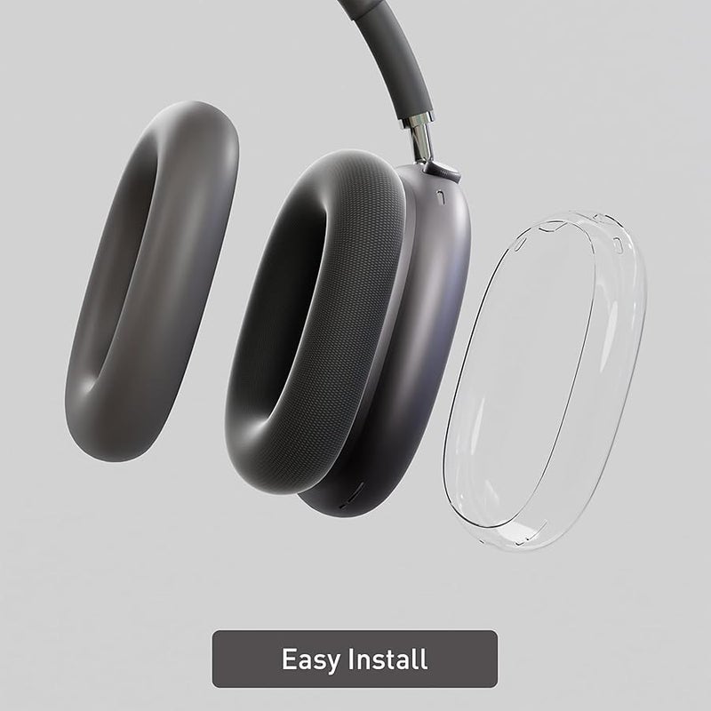 Woyinger Silicone Case for AirPods Max, Soft TPU Ear Cups & Headband Cover, Transparent Accessories, Space Gray - Image 3
