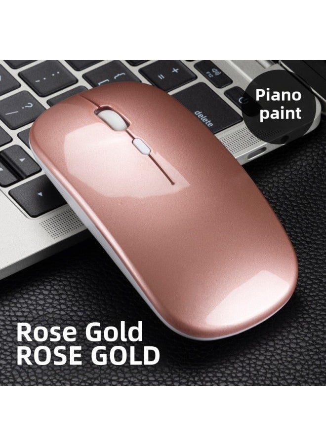 Generic Wireless Optical Mouse 1600dpi High Resolution Usb Interface For Laptop Desktop Computer-Color:2.4G Rose Gold  - Image 1