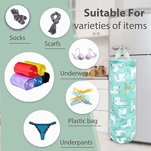 SYIPO Plastic Bag Holder，Reusable Grocery Bag Holder，Wall Mount Plastic Bag Organizer Shopping Bags Carrier，Washable Large Grocery Bag Storage Dispenser ​for Home Kitchen Travelling Decor, 1 Pack，Alpaca - Image 4