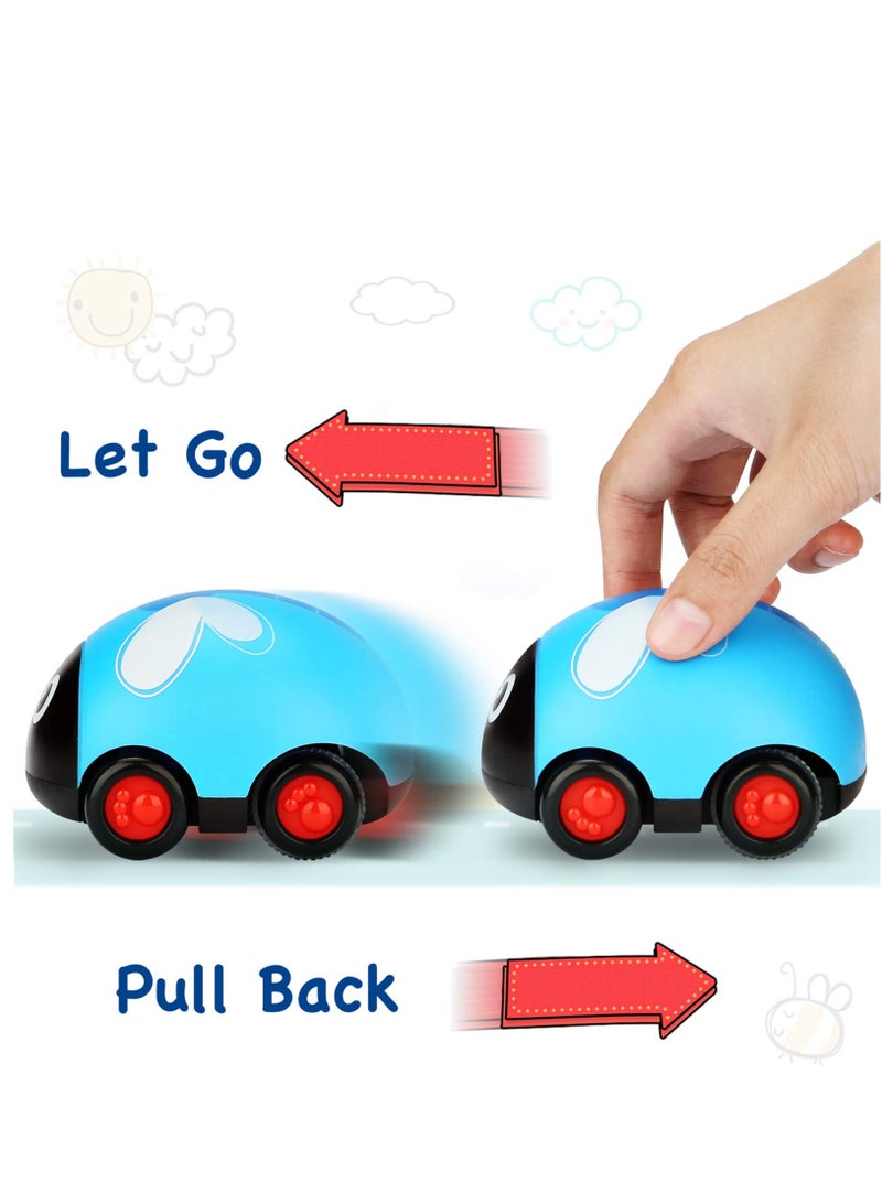 Excefore Animals Toys Cars Friction Powered Vehicle Play Push and Go Back and Forth Car Toys Party Gifts Stocking Fillers for Toddlers Kids Boys Girls Age 3+ Years Old (4 Packs) - Image 2