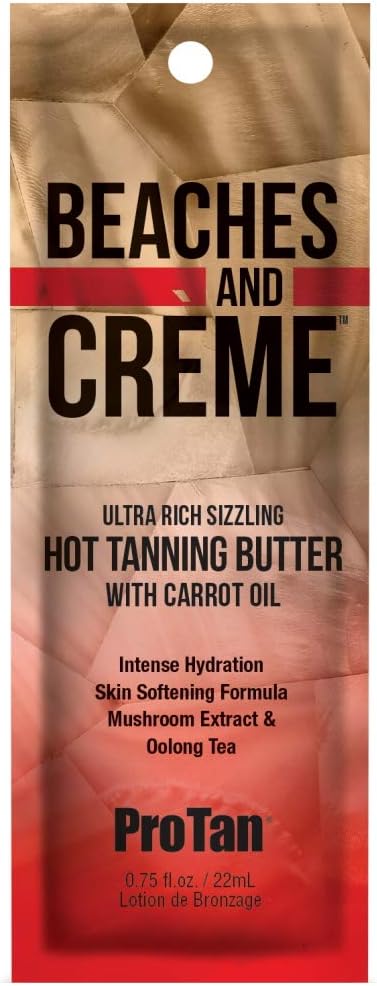 Pro Tan Beaches and Creme Ultra Rich Sizzling Hot Tanning Butter Tingle Carrot Oil 22ml