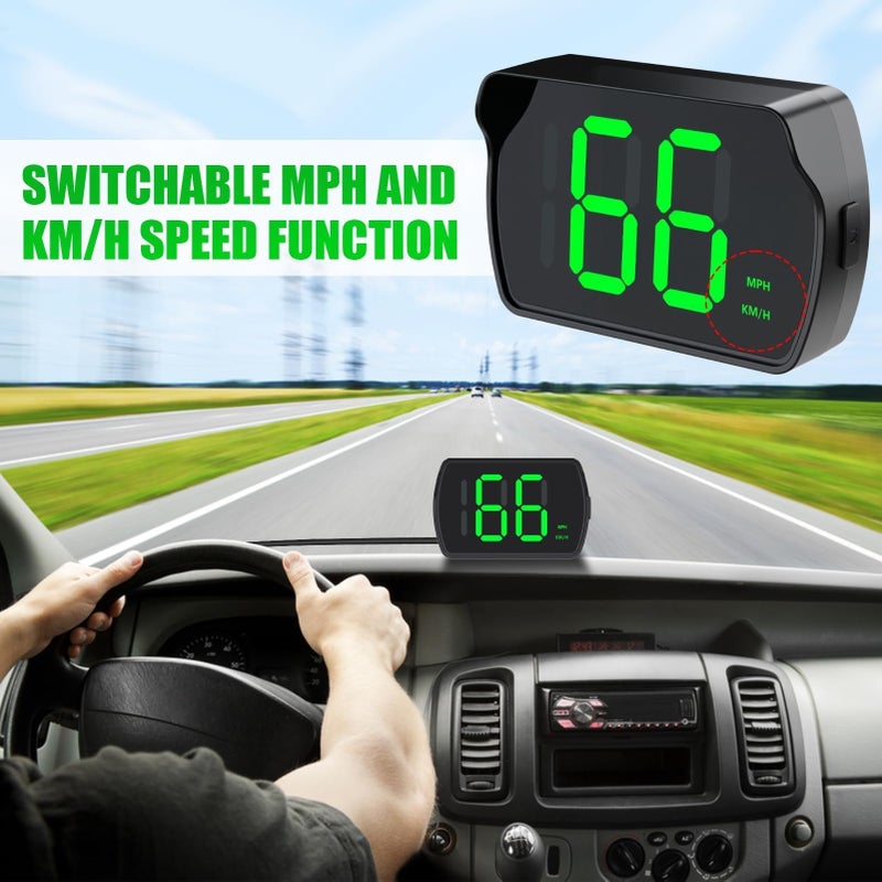 GUGUMO GPS Digital Speedometer for Car, Universal HUD Speed Meter with Large LED Display, Plug and Play Speed Display for Drivers Golf Cart Truck SUV and All Vehicles - Image 3