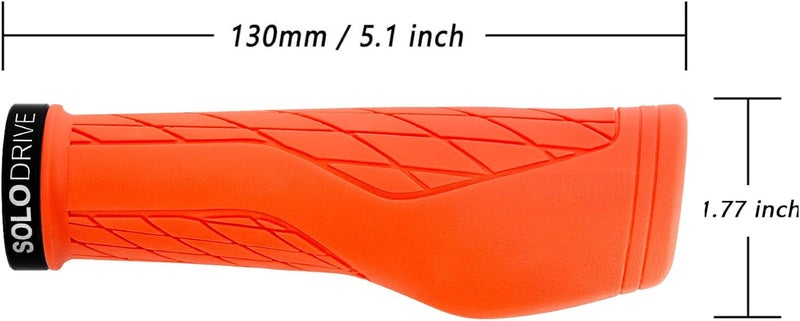 SOLODRIVE Ergonomic Design Mountain Bike Grips, Comfortable Bicycle Handlebar Grips, Single Lock-on and Non-Slip MTB Handle, Fit MTB, E-Bike, Hybrid, Scooter - Image 5