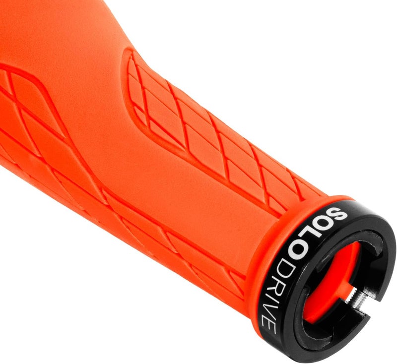 SOLODRIVE Ergonomic Design Mountain Bike Grips, Comfortable Bicycle Handlebar Grips, Single Lock-on and Non-Slip MTB Handle, Fit MTB, E-Bike, Hybrid, Scooter - Image 2