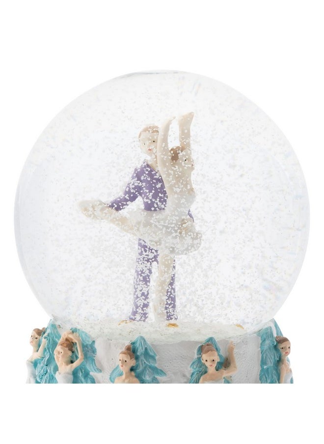 Elanze Designs Elanze Designs Prince and Clara Dancing 100MM Sturdy Wind Up Musical Glitter Water Snow Globe Tabletop Figurine Decoration Plays Tune Dance of The Sugar Plum Fairy  - Image 3