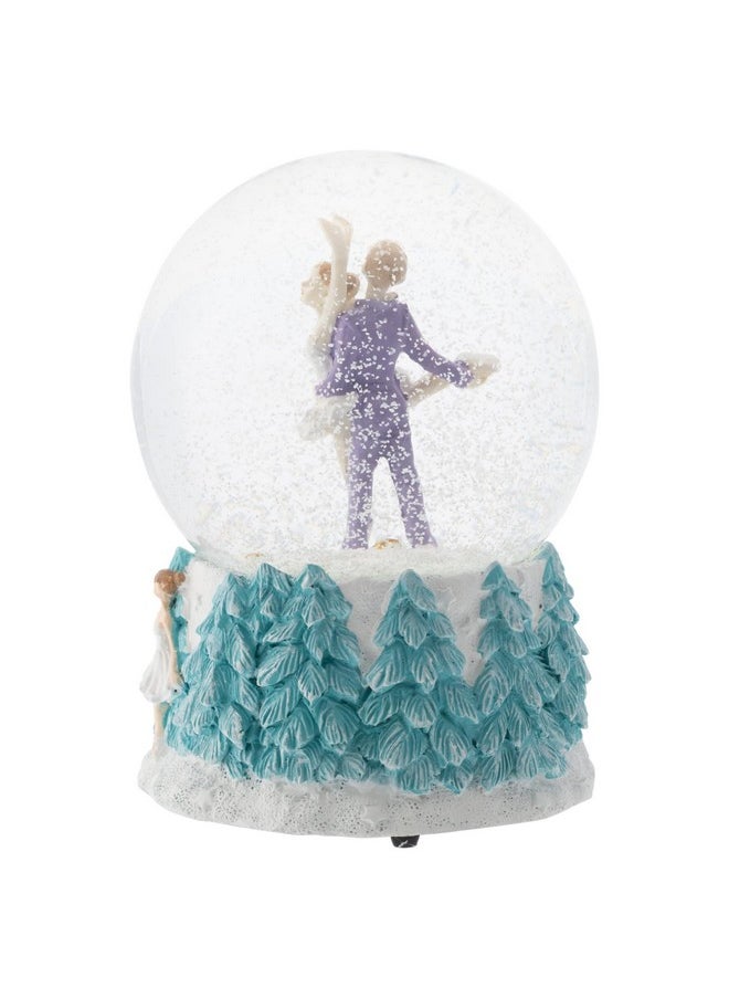Elanze Designs Elanze Designs Prince and Clara Dancing 100MM Sturdy Wind Up Musical Glitter Water Snow Globe Tabletop Figurine Decoration Plays Tune Dance of The Sugar Plum Fairy  - Image 2