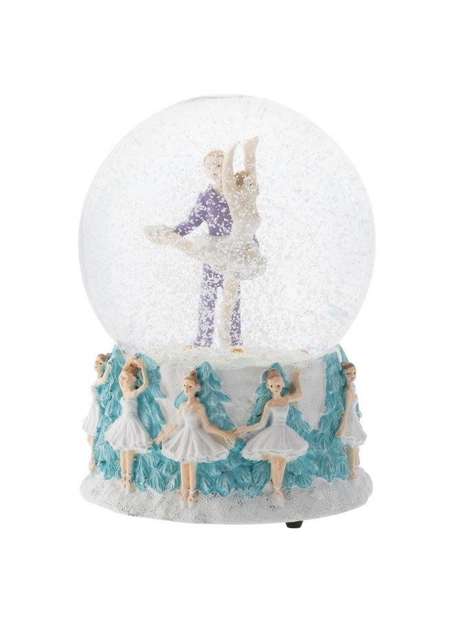Elanze Designs Elanze Designs Prince and Clara Dancing 100MM Sturdy Wind Up Musical Glitter Water Snow Globe Tabletop Figurine Decoration Plays Tune Dance of The Sugar Plum Fairy  - Image 1