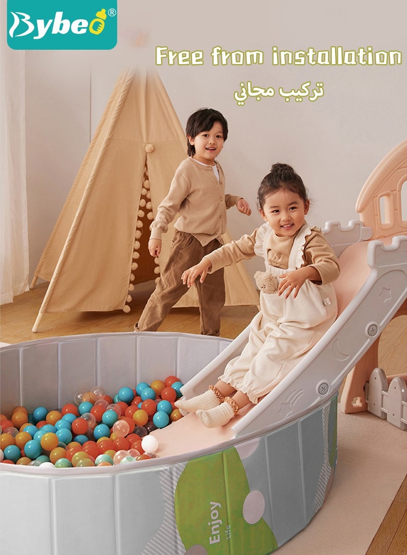 Bybeo Foldable Ocean Ball Pit Pool, Children's Playground Pad, 100*100cm Tent House for Kid, Soft Baby Playpen, Toddler Foam Ball Pit, Indoor and Outdoor Game - Image 3