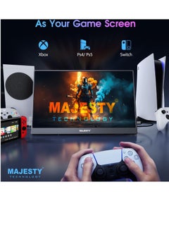 Majesty Majesty 15.6-Inch Portable Foldable Full  HD Screen, Touch screen Lightweight, Compatible with Laptops, Macs, Computers, USB 3 Supported Mobile Phones, PlayStation, Xbox, and Receivers – Silver  - Image 5