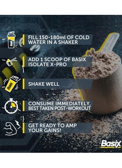 Basix Basix 100% Whey Protein Isolate X-Pro 658g Cookies And Cream Flavor 22 Serving  - Image 3