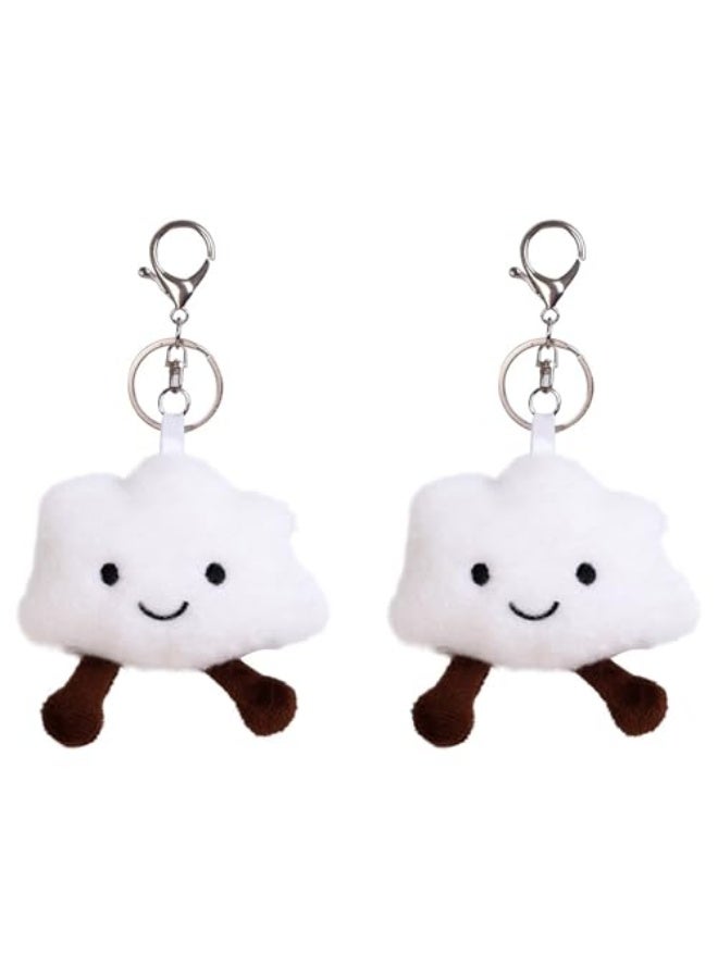 2 قطعة سلاسل مفاتيح سحاب سحاب رومانسية على شكل سحاب دمى محشوة أدوات إكسسوارات حقيبة اليد سيارة إبداعية سلاسل مفاتيح سيارات للنساء والفتيات - Image 1