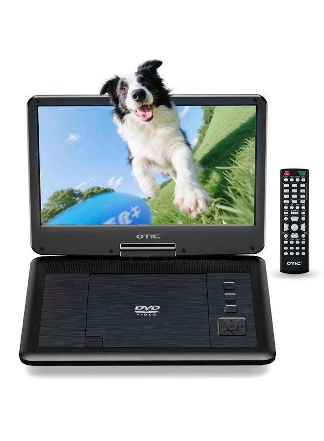 OTIC 13" Portable DVD Player with 11.6" Swivel Display Screen, DVD Player for Car, 5-Hour Working Time with Built-in Battery, Multi-Format Support, Dual Stereo Speakers, Ideal for Family Travel - Image 1