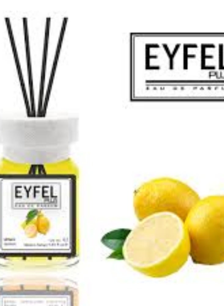 EYFEL Orange Essential Oil Diffuser, 120ml Oil Diffuser with 4 Diffuser Stick Aromatherapy BPA-Free for Bedroom Home (White & Orange) (Orange) - Image 2