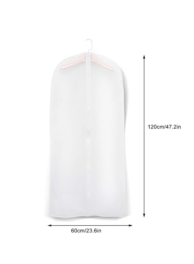 Breathable Clothes Covers with Zip Garment Covers Bag Washable Dustproof Suit Bag Clear Reuse Full Zipper Garment Bags for Long Dress Costumes Suits Gowns Coats (4pcs,60*120CM)  - Image 2