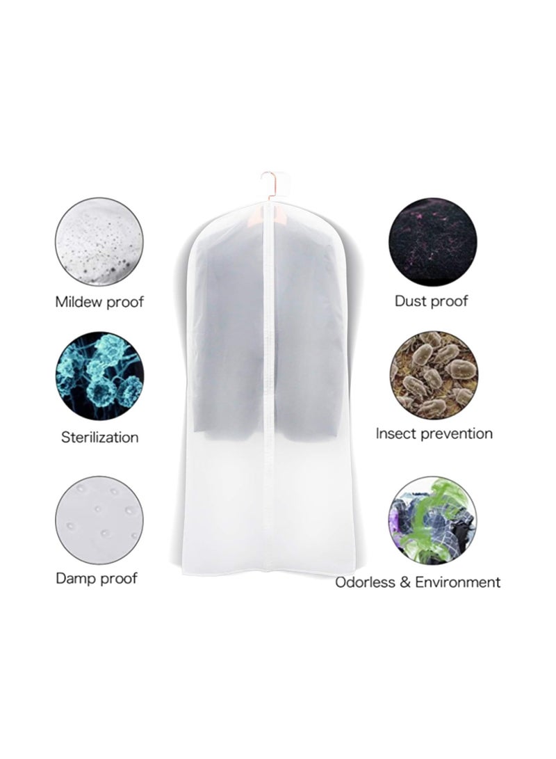 Breathable Clothes Covers with Zip Garment Covers Bag Washable Dustproof Suit Bag Clear Reuse Full Zipper Garment Bags for Long Dress Costumes Suits Gowns Coats (4pcs,60*120CM)  - Image 5