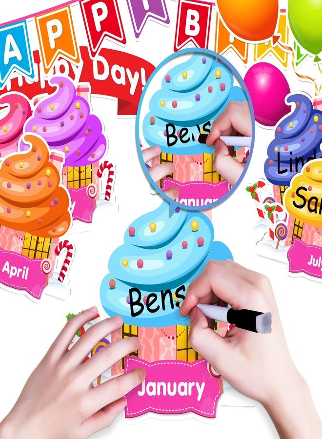 EAMAY Happy Birthday Bulletin Board Sets, Preschool & Kindergarten Classroom Decorations, Back to School Classroom Supplies, Cardstock Colorful Cutouts (Rainbow) - Image 4