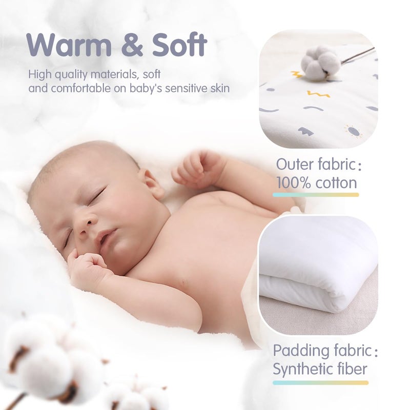 KIDDA Newborn 0-12 Months Baby Swaddle Blanket Multifunctio Boys Girls Cotton Thick Mat Wrap Stroller Sleeping Sacks Infant - Image 2