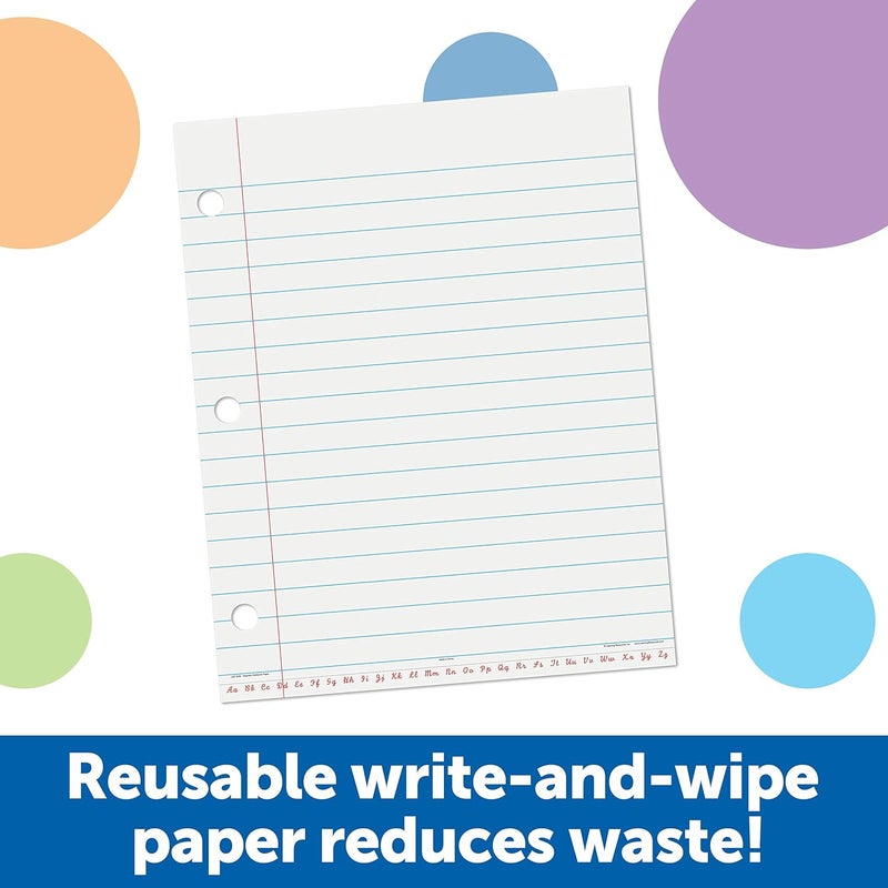 Learning Resources Giant Sized Magnetic Notebook Paper - Durable Write & Wipe Classroom Accessory - Image 3