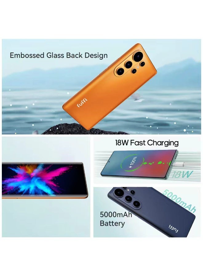  FUFFI هاتف ذكي S26 Pro هاتف محمول يعمل بنظام أندرويد 12 بشاشة 6.67 بوصة، 8+256 جيجابايت 24 ميجابكسل + 48 ميجابكسل هاتف محمول 5000 مللي أمبير في الساعة لهاتف متجر جوجل بلاي أزرق - Image 4