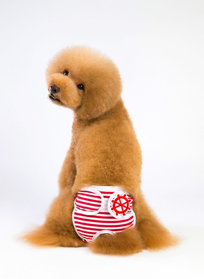 Loquat Pet dog pants sanitary pants Red