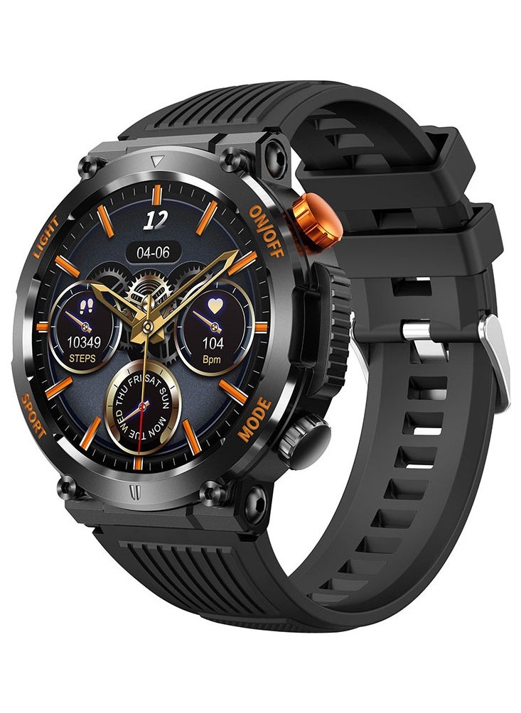 Furtey - Smart Watch with Bluetooth Calling, 1.46" Touch Screen - IP67 Waterproof Fitness Tracker with Blood Oxygen/Heart Rate Monitor, Sleep Tracking, 100+ Sport Modes, Custom Dial for Android iOS - Image 1