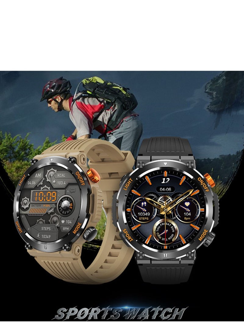 Furtey - Smart Watch with Bluetooth Calling, 1.46" Touch Screen - IP67 Waterproof Fitness Tracker with Blood Oxygen/Heart Rate Monitor, Sleep Tracking, 100+ Sport Modes, Custom Dial for Android iOS - Image 1