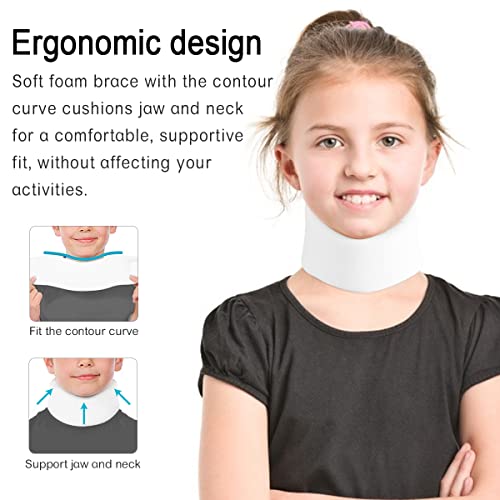 HKJD Kids Neck Brace for Neck Pain and Support, Soft Foam Cervical Collar Adjustable Youth Neck Support for Childrens Whiplash and Childs Torticollis Neck Stabilizer - Image 2