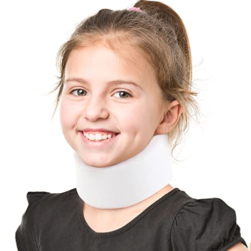 HKJD Kids Neck Brace for Neck Pain and Support, Soft Foam Cervical Collar Adjustable Youth Neck Support for Childrens Whiplash and Childs Torticollis Neck Stabilizer - Image 1