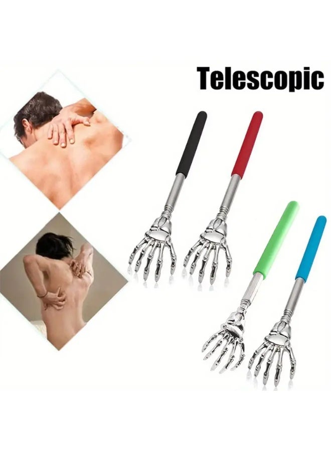 LANGMANNI Stainless Steel Telescopic Hair Brush & Back Scratcher - Skeleton Hand Design, Metal Claw for Scalp Massage, Ideal for Thanksgiving, Birthday, Halloween & Christmas Gifts - Image 4