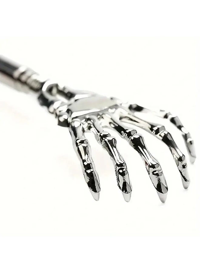 LANGMANNI Stainless Steel Telescopic Hair Brush & Back Scratcher - Skeleton Hand Design, Metal Claw for Scalp Massage, Ideal for Thanksgiving, Birthday, Halloween & Christmas Gifts - Image 5