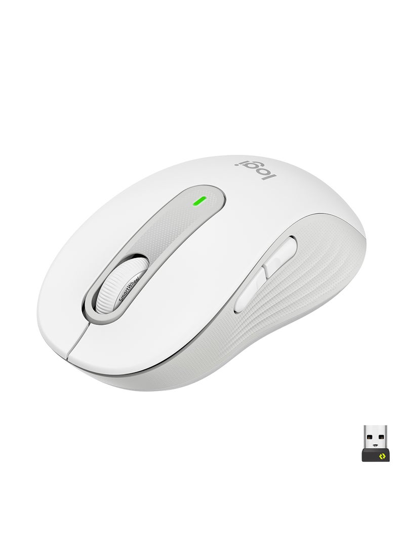Logitech Signature M650 Wireless Mouse, For Small to Medium Sized Hands, Silent Clicks, 5 Buttons, Bluetooth, Multi-Device Compatibility, 400 DPI Nominal Value, 10m Range White - Image 1