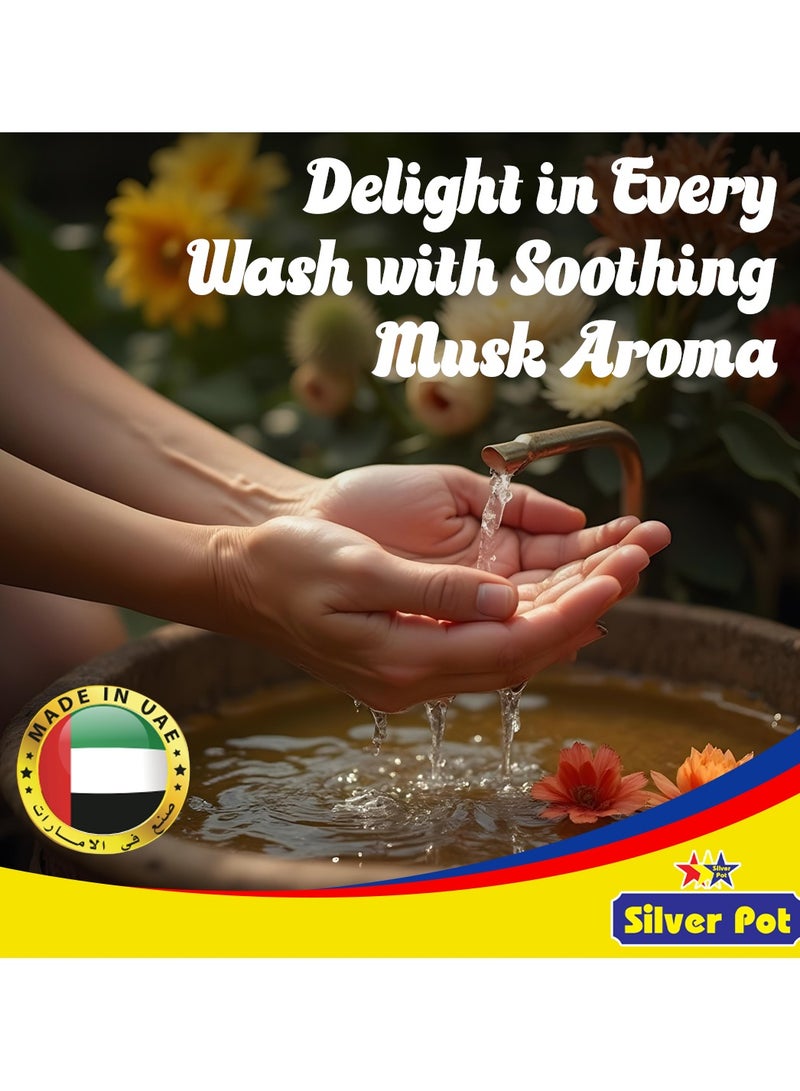 سيلفر بوت غسول اليدين بالمسك - 5 لتر - تركيبة مرطبة لطيفة برائحة المسك المنعشة وحماية فعالة من الجراثيم وإمدادات تدوم طويلاً - Image 3