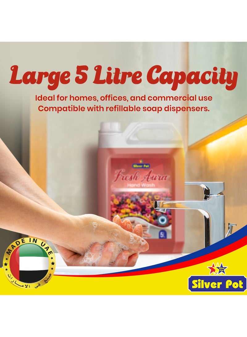سيلفر بوت غسول اليدين بالمسك - 5 لتر - تركيبة مرطبة لطيفة برائحة المسك المنعشة وحماية فعالة من الجراثيم وإمدادات تدوم طويلاً - Image 4