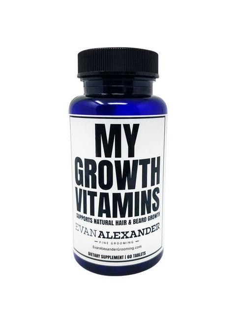 Evan Alexander Grooming My Growth Vitamins 60 Tablets Supports Natural Hair And Beard Growth Nourish Hair And Beard Hair With Zinc Biotin And Collagen Beard Growth Vitamins