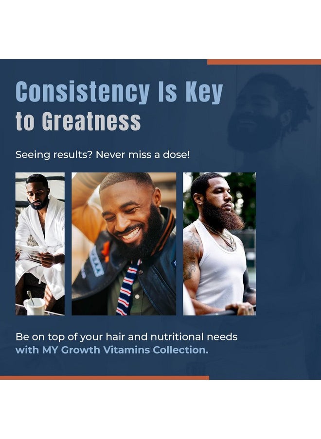 Evan Alexander Fine Grooming - Evan Alexander Grooming My Growth Vitamins 60 Tablets Supports Natural Hair And Beard Growth Nourish Hair And Beard Hair With Zinc Biotin And Collagen Beard Growth Vitamins - Image 1