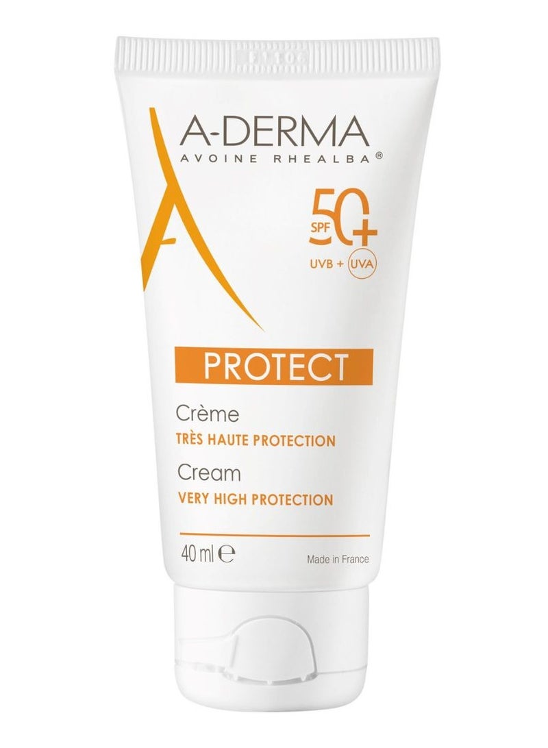 A-DERMA A Derma Protect Cream Sunscreen SPF50 + perfume 40ml - Image 1