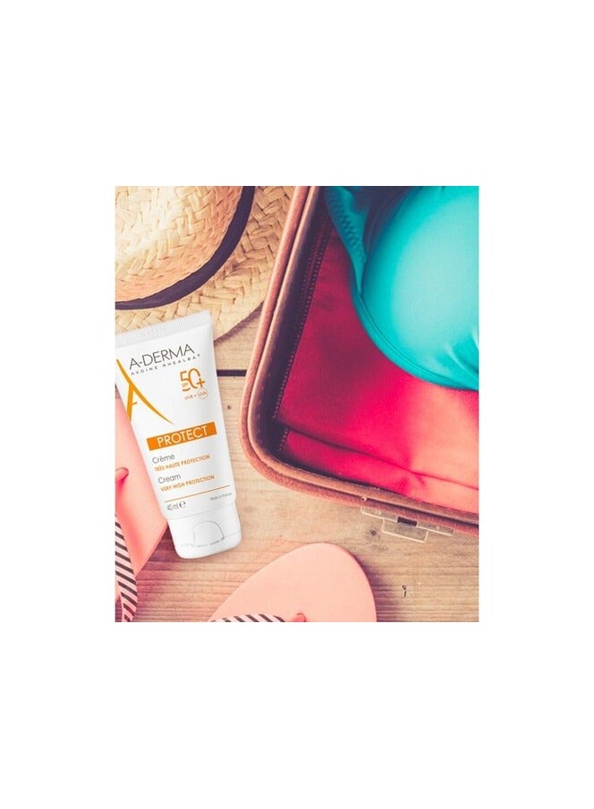 A-DERMA A Derma Protect Cream Sunscreen SPF50 + perfume 40ml - Image 2