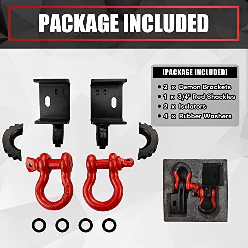 VIAGL Front Demon Tow Hook Bracket with 3/4 Inches Shackle Fit for Toyota Tacoma 2009-2023 - Image 5